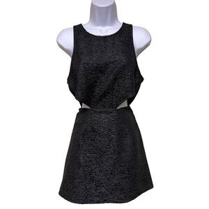 Mink Pink Christie Black Cut Out Mini Sleeveless Dress Party Women's Size Large
